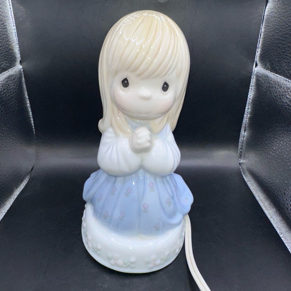 Vintage 1990 Enesco Precious Moments O Worship the Lord Praying Girl Nightlight